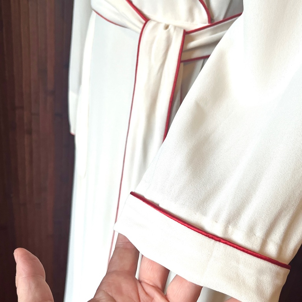 SOLD 1940s Robe Gown Vintage Bridal Wedding Night Luxurious Crepe Lingerie Tula - Picture 8 of 10